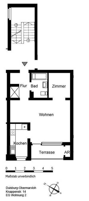 EG-Wohnung mit Terrasse! Einzugsfertige Wohnung! – 47167 Duisburg – Vorschaubild 2