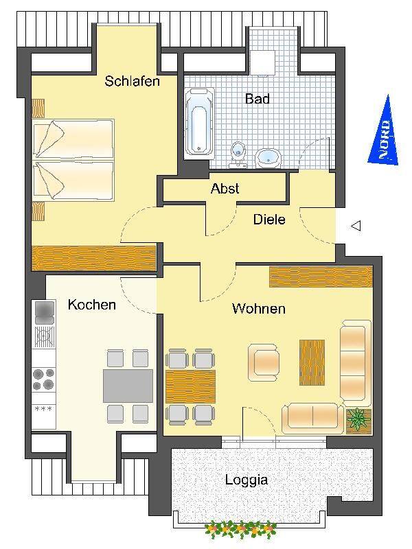 Über den Dächern von RE-Süd // 2 Zimmer – Recklinghausen – Vorschaubild 4