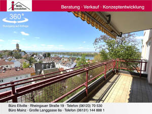 Ein Zuhause mit Rheinblick in Mainz-Weisenau: Große Eigentumswohnung mit Balkon