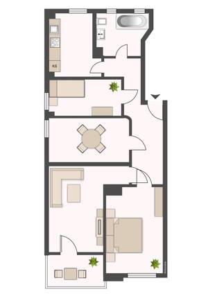 Inkl. EBK! Moderne Wohnung im denkmalgeschützten Gründerzeithaus! – 4357 Leipzig – Vorschaubild 3
