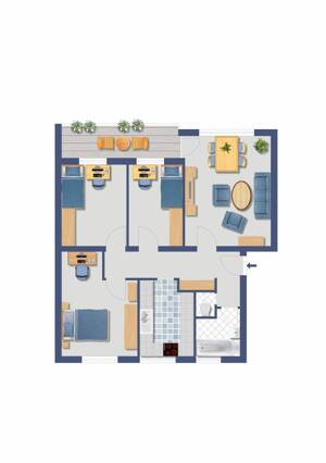 Bonn-Duisdorf. vermietete 4-Zimmer-Wohnung mit Balkon - provisionsfrei! – 53123 Bonn – Vorschaubild 3