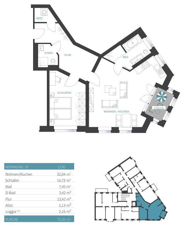 Erstbezug nach Sanierung - Moderne 2-Zimmer-Wohnung mit Balkon – Chemnitz – Vorschaubild 2