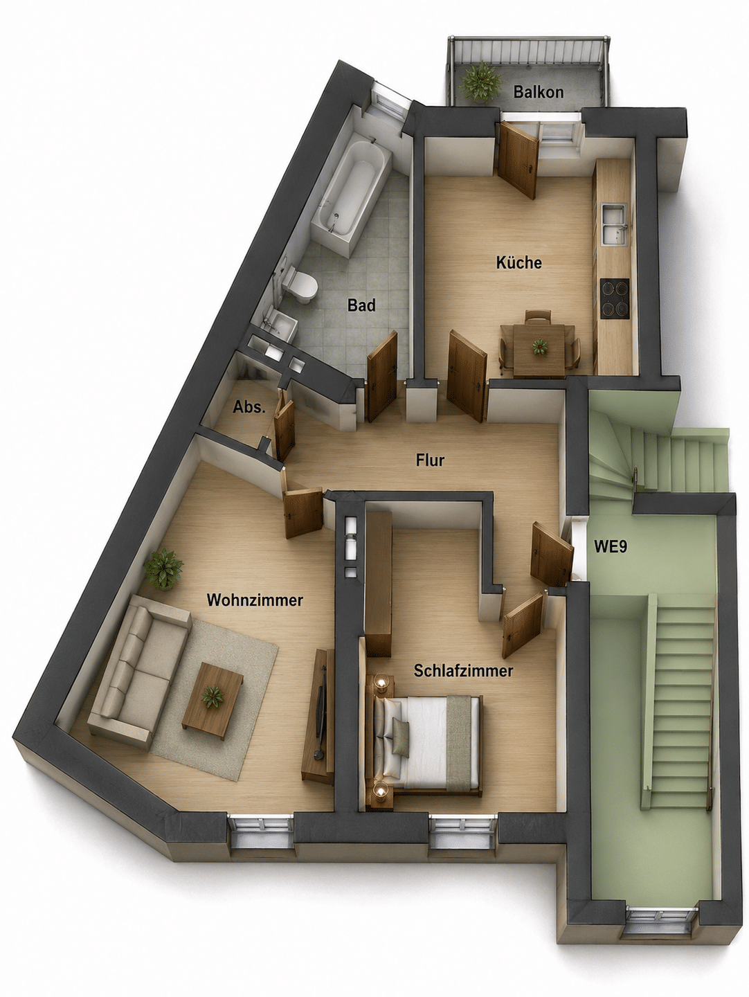 Traumwohnung am Westpark - auch bestens für eine WG geeignet – Aachen – Vorschaubild 5