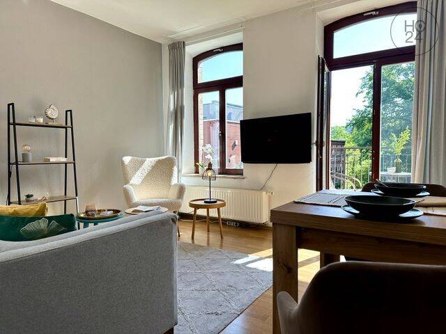 Hochwertig möbliertes Apartment in Leipzig mit Balkon in der Südvorstadt