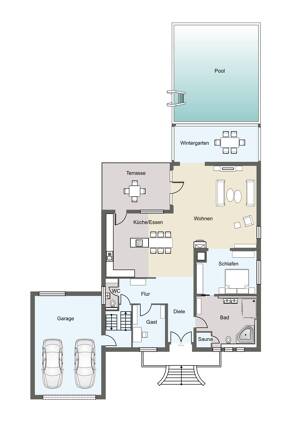 Wohnen im Grünen mit Stadtnähe - Exklusiver Bungalow in Holzhausen mit Pool und Erdwärmepumpe – 4288 Leipzig – Vorschaubild 9