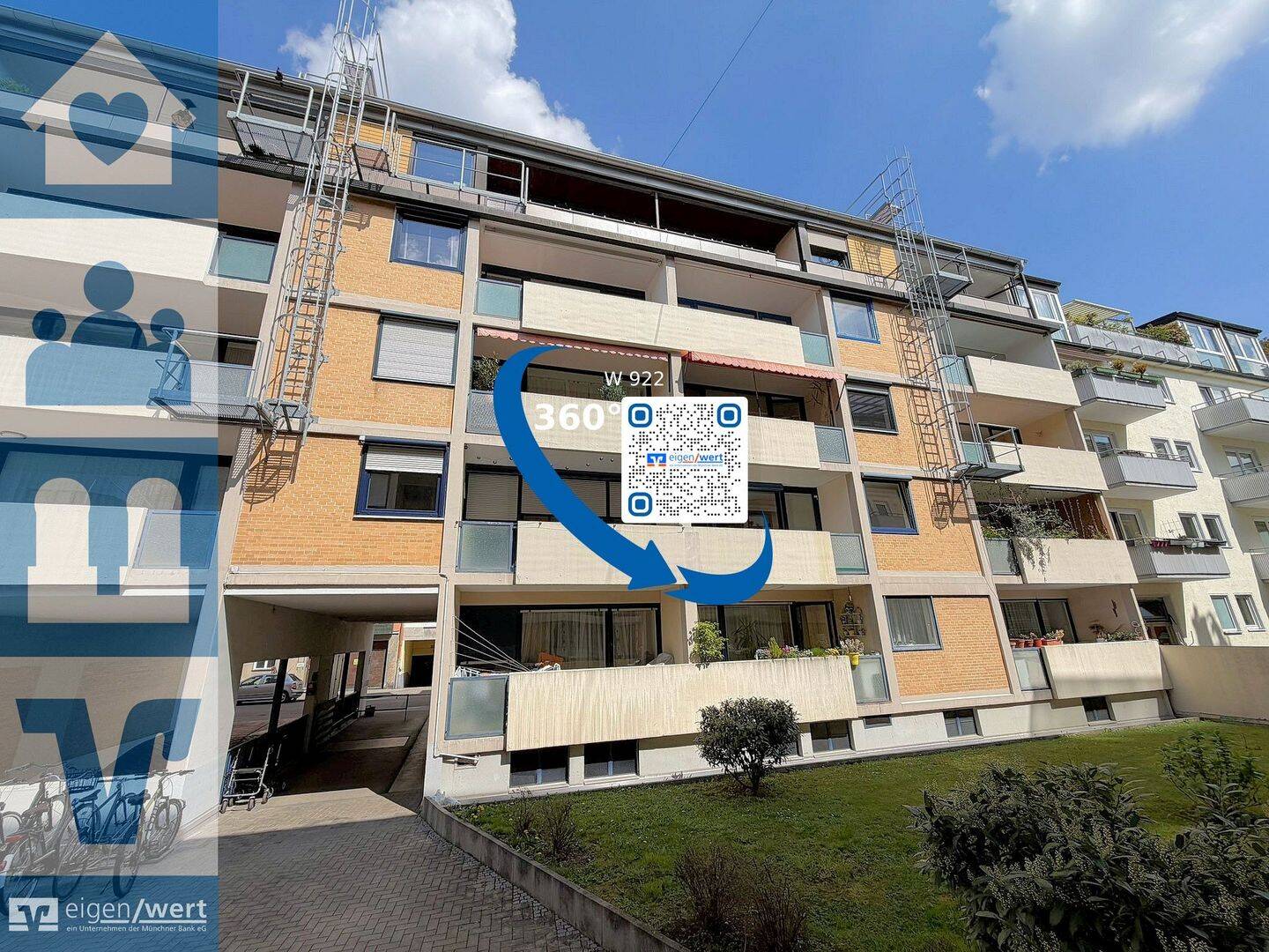 Zentral in der Maxvorstadt: 2-Zimmer-Wohnung mit Süd-Loggia und Entwicklungspotenzial