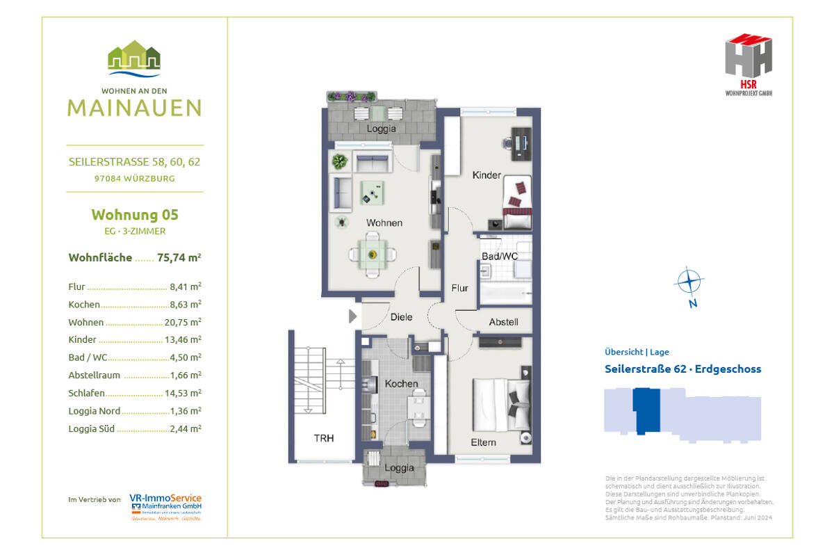 Wohnen an den Mainauen – 97084 Würzburg – Bild 1 von 9