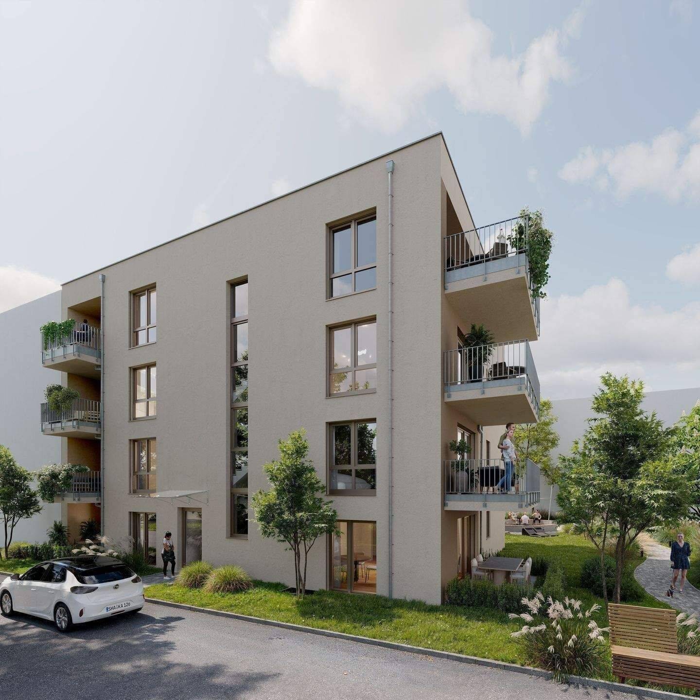 Stadtquartier "Bahnhofsareal" / 2-Zimmer Neubauwohnung mit Balkon / Whg 08