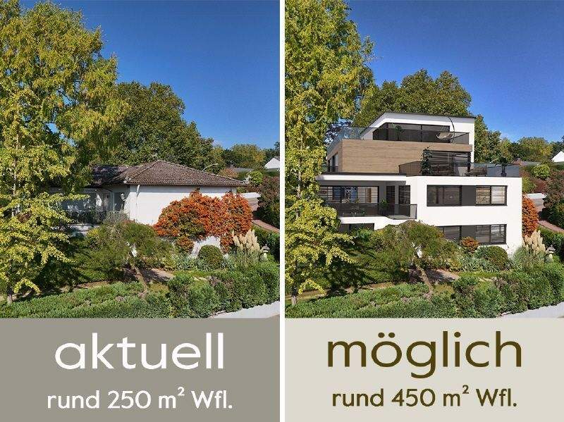 Sehr gute Lage (Am Burgberg): Bungalow auf großem Grundstück, modern.bedürftig, Aufstockung möglich – Bad Soden – Bild 1 von 9