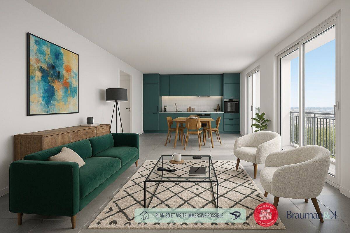 Appartement 3 pièces 57 m² · à Sainte-Catherine · 57 m² · 217 500 €