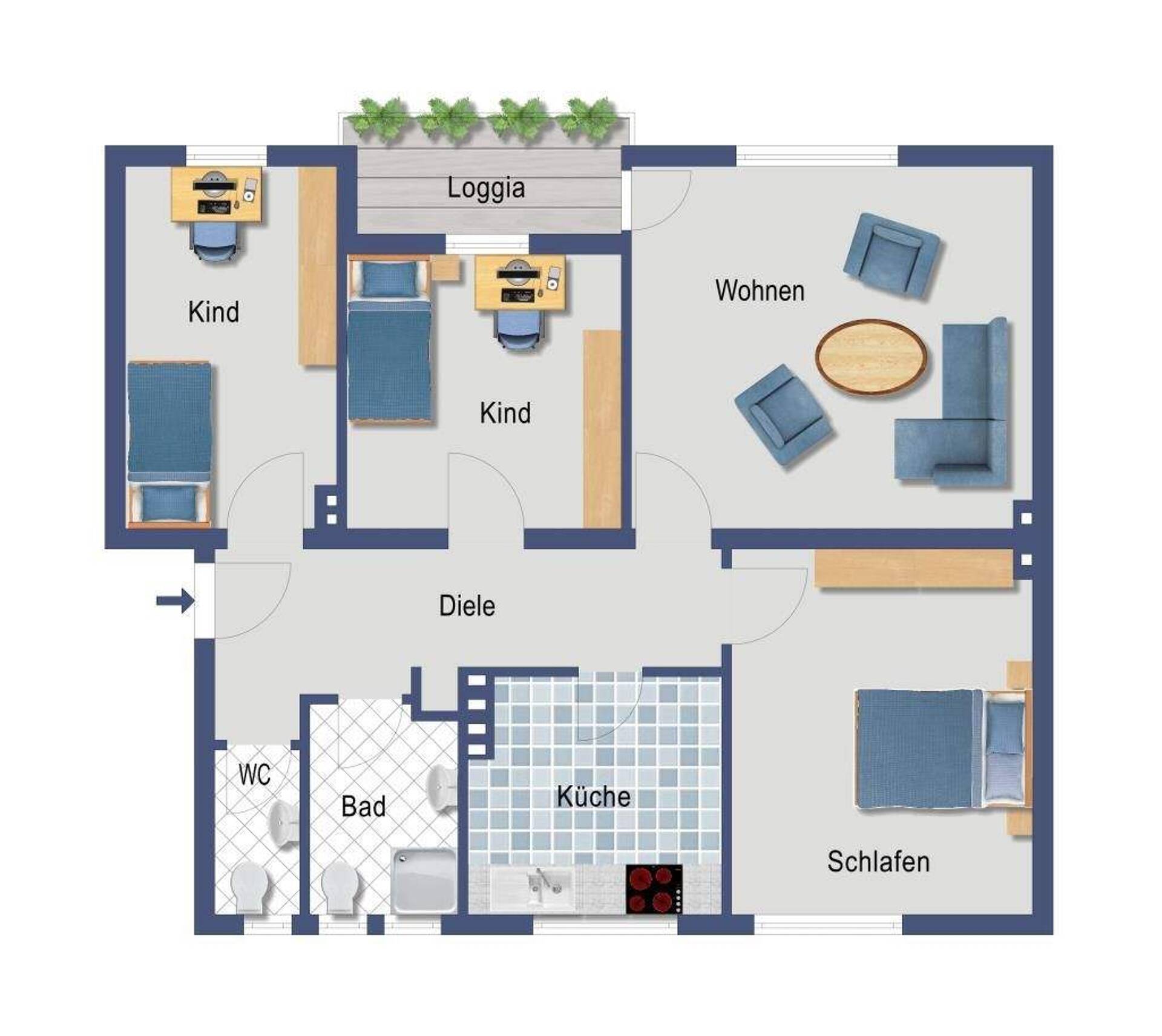 Etagenwohnung in 51149 Köln mit 79,3 m² kaufen