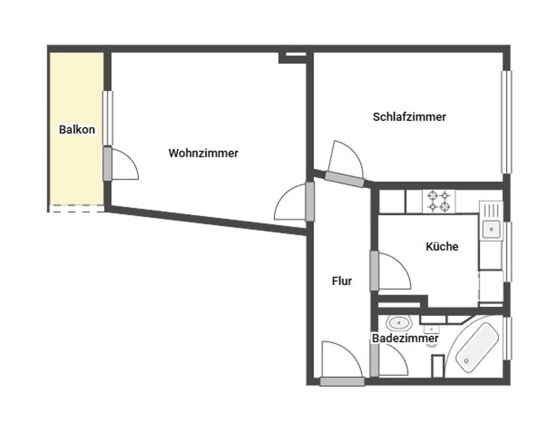 Etagenwohnung in 30167 Hannover mit 44,22 m² kaufen
