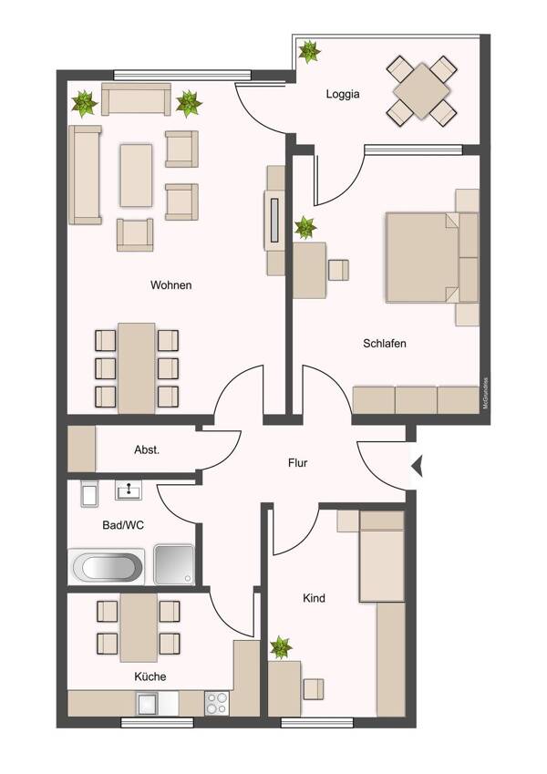 Erdgeschosswohnung in 25337 Elmshorn mit 63 m² kaufen