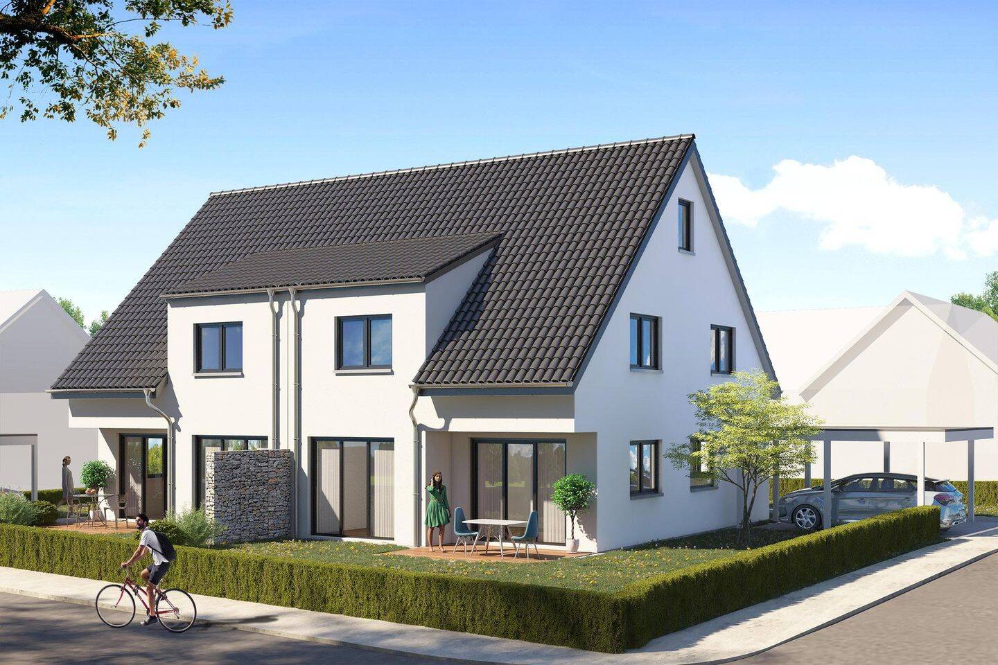 Neubau direkt in Schwaig | Nur noch eine Haushälfte verfügbar