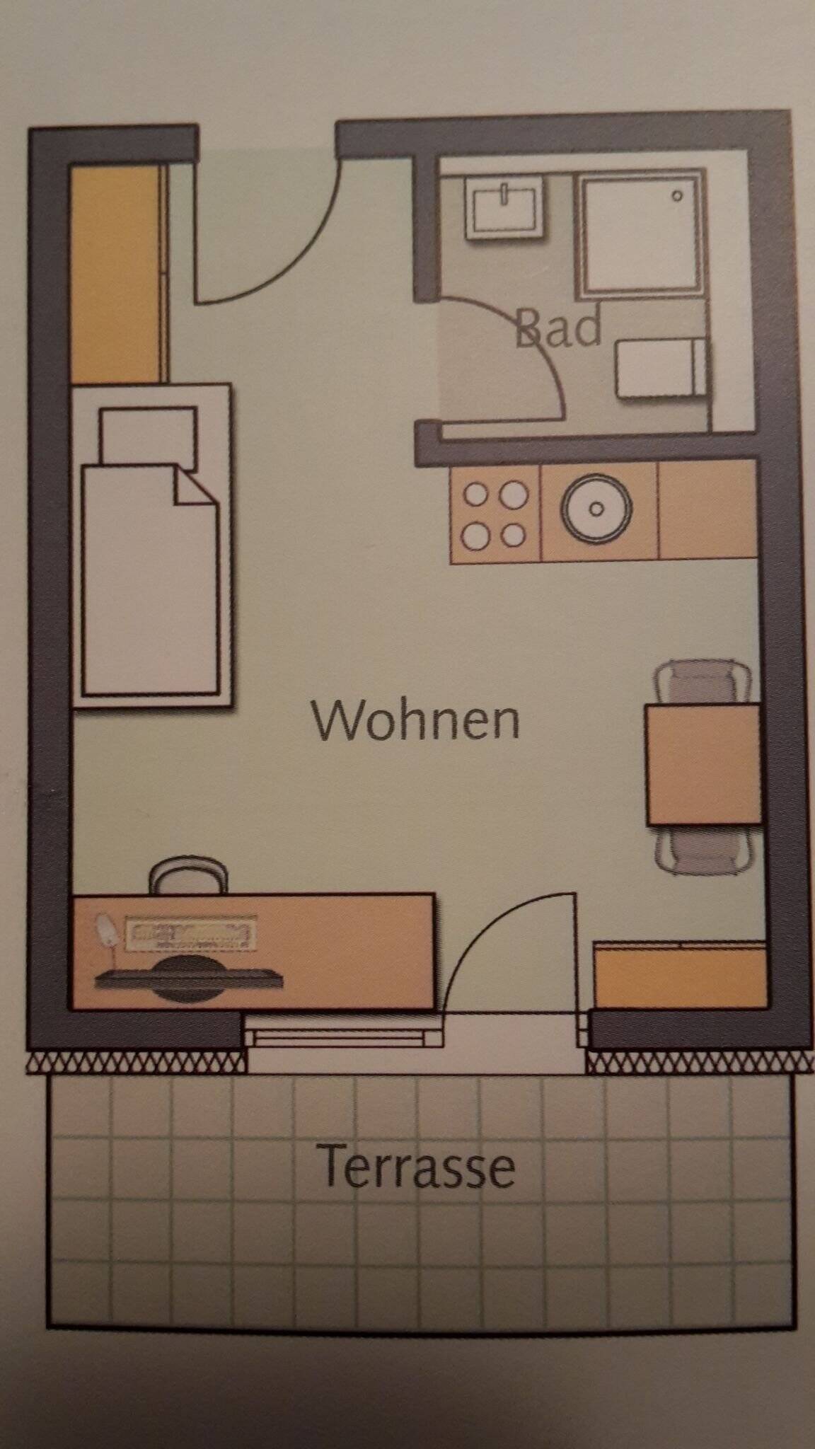 Ingolstadt - Studentenapartment mit Terrasse und EBK, inkl. Außenstellplatz; Goethestraße 21 – Ingolstadt – Vorschaubild 2