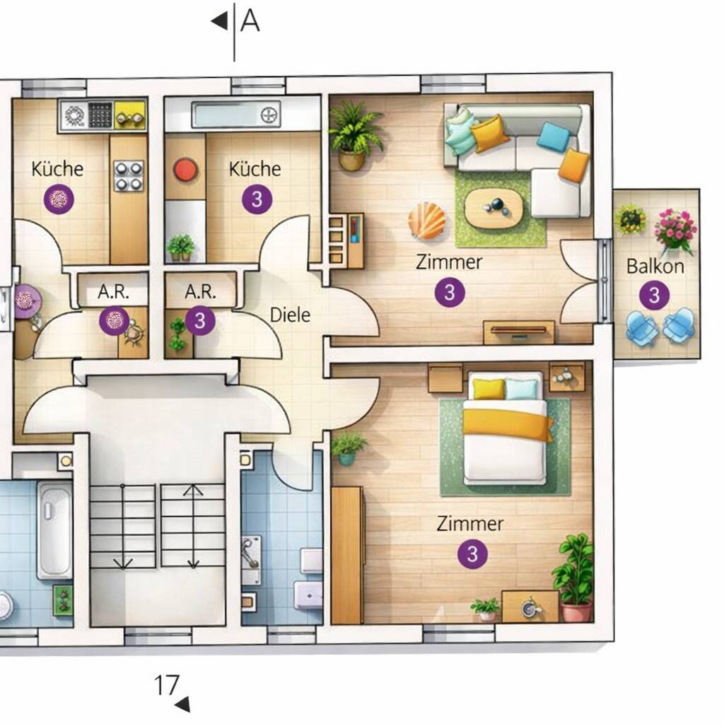 Bad Godesberg. 2-Zi.-Whg. mit Balkon - provisionsfrei – Bonn – Vorschaubild 3