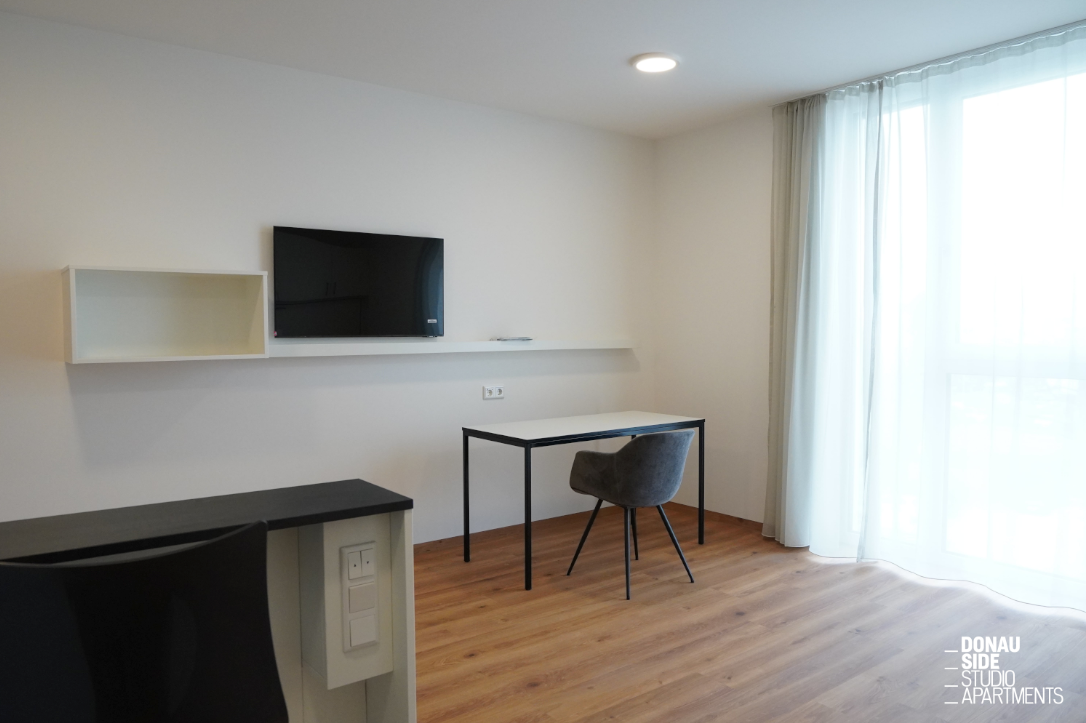 DONAU SIDE: Modernes Studio Apartment mit Terrasse, Fitnessstudio & Co-Working – Ingolstadt – Vorschaubild 7