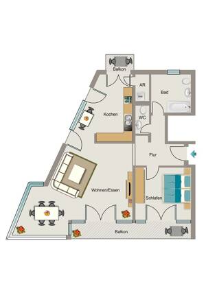 Demnächst frei! 2-Zimmer-Wohnung in Essen Rüttenscheid – 45131 Essen – Vorschaubild 2