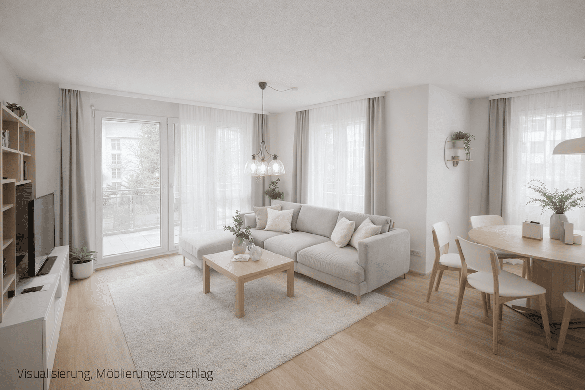 RESERVIERT: Bezugsfreie 3-Zimmer-Wohnung mit Balkon & 2 Tiefgaragenstellplätzen - Stuttgart Bad Cannstatt – 70372 Stuttgart – Bild 1 von 9