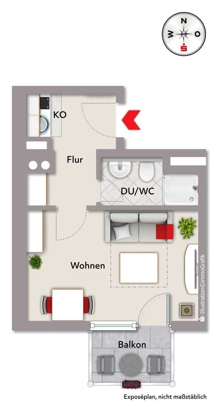 1-Zimmer-Wohnung zur Kapitalanlage in Nürnberg-Schweinau! – Nürnberg – Vorschaubild 7
