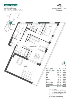 3-Zi.-Dachterrassentraum mit en suite Tageslichtbad direkt am Quartierspark – 81735 München – Vorschaubild 4