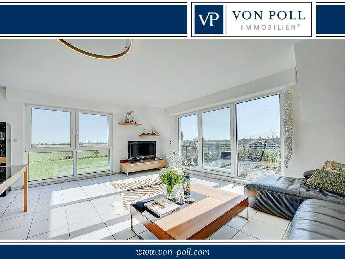 Eine wie keine! Traumschöne Maisonette Wohnung mit Blick in die Rheinwiesen – 47199 Duisburg – Bild 1 von 9