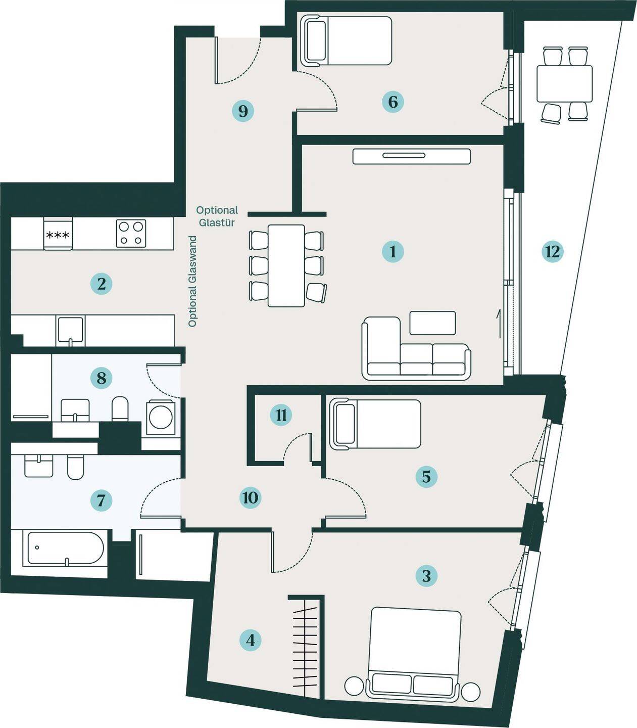 Komfortable 4-Zimmer-Wohnung mit durchdachtem Raumkonzept – Dresden – Vorschaubild 2