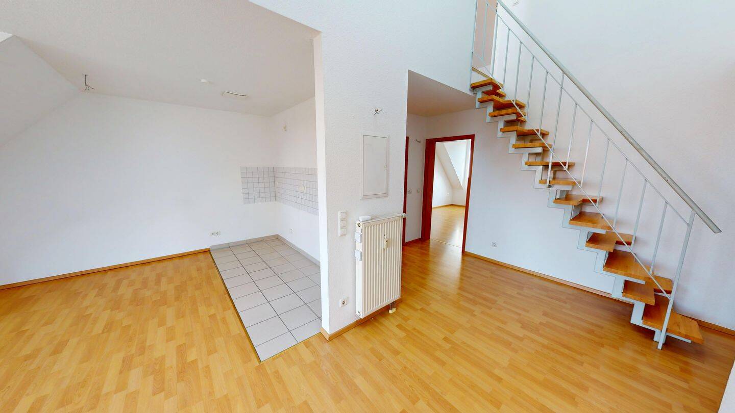 Helle, moderne Maisonettewohnung mit Balkon in Uni-Nähe, z. Zt. unvermietet. Wenige Fußminuten zum Stadtzentrum