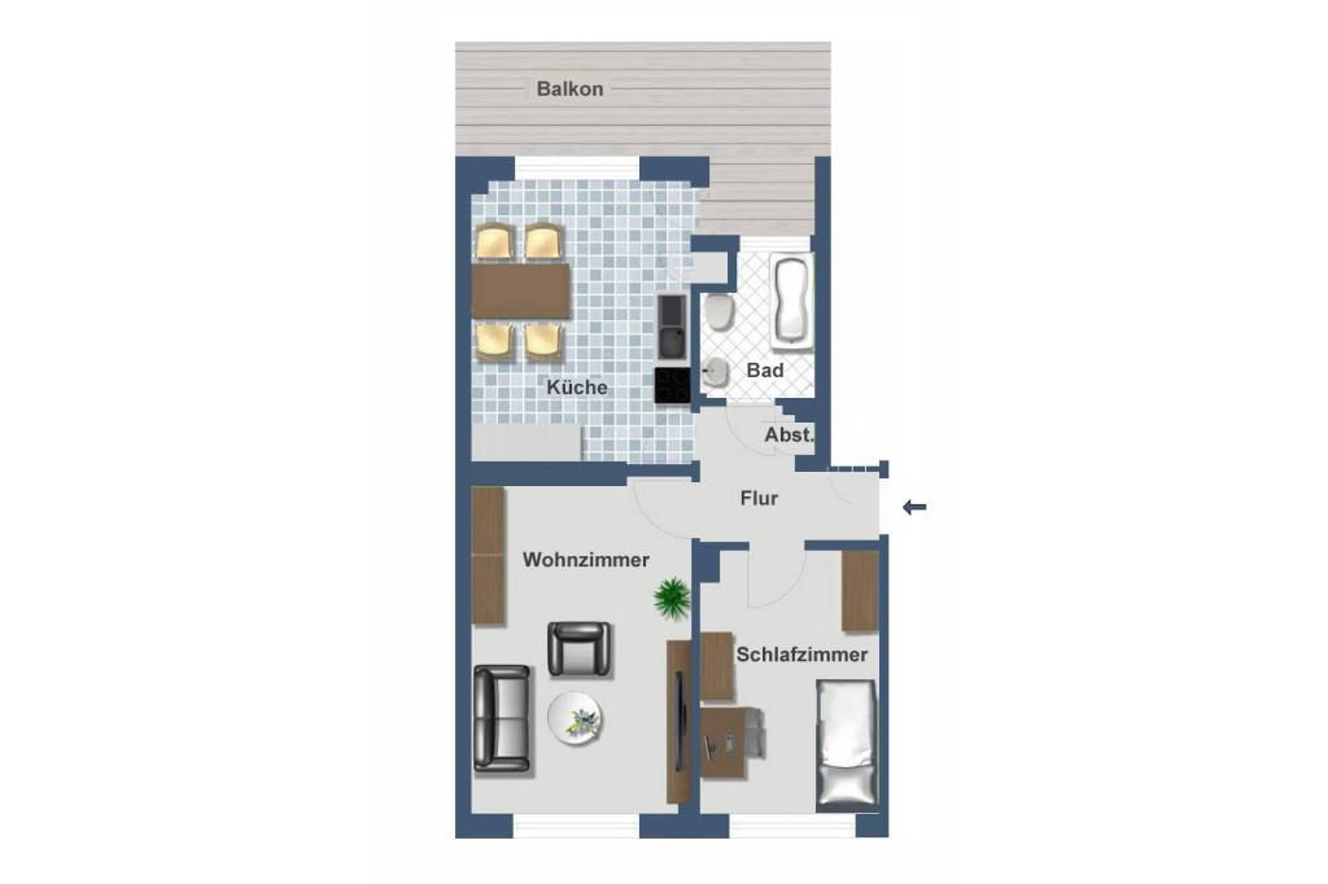 Etagenwohnung in 50678 Köln mit 60,38 m² kaufen