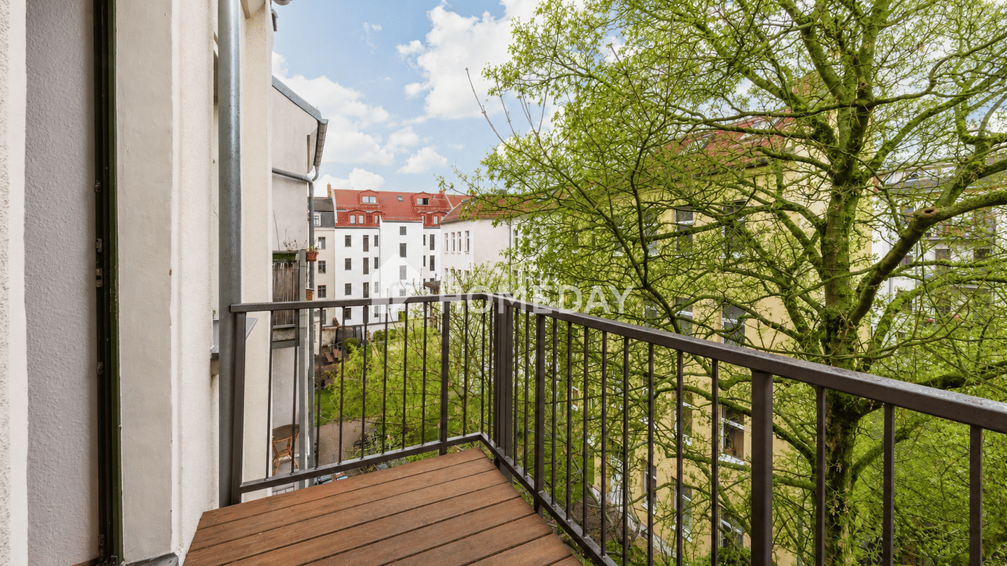 Altbauflair & Sonnenbalkon - Sehr gepflegte 2-Zimmer-Wohnung im sanierten Denkmal – Leipzig – Vorschaubild 8