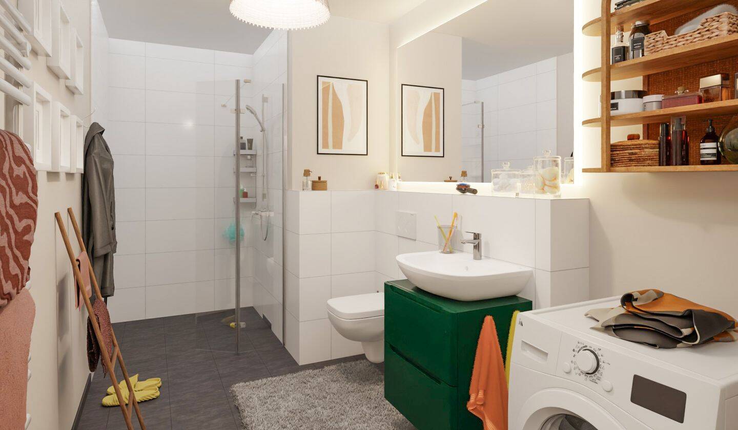 4-Zi.-Wohnung, Südloggia, zwei Bäder - barrierefrei – Düsseldorf – Vorschaubild 8