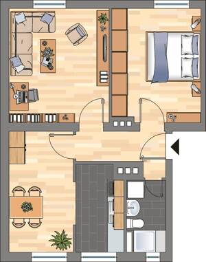 Gemütliche 2-Zimmer-Wohnung in Kiel 51,24 m² mit Dielenboden – 24143 Kiel – Vorschaubild 7