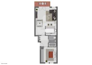 Moderne 2-Zimmer-Wohnung mit Aufzug, Balkon, TG-Stellplatz und offener Küche - sofort bezugsfrei – 50968 Köln – Vorschaubild 7