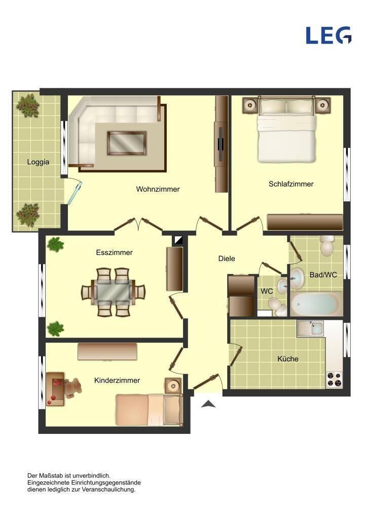 Großzügige, helle 4-Zimmer-Wohnung mit Balkon in attraktiver Lage – Leverkusen – Vorschaubild 3