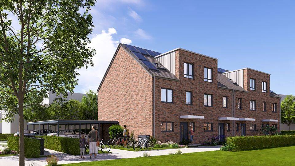 Modernes Reihenendhaus (Neubau) in schöner Wohnlage in Leverkusen-Steinbüchel