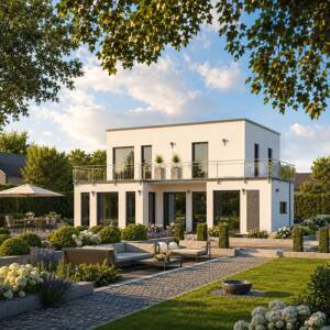 Bauprojekt inkl. Grundstück - KfW 40 QNG - Traumhaus mit modernem Flachdach in Essen Werden