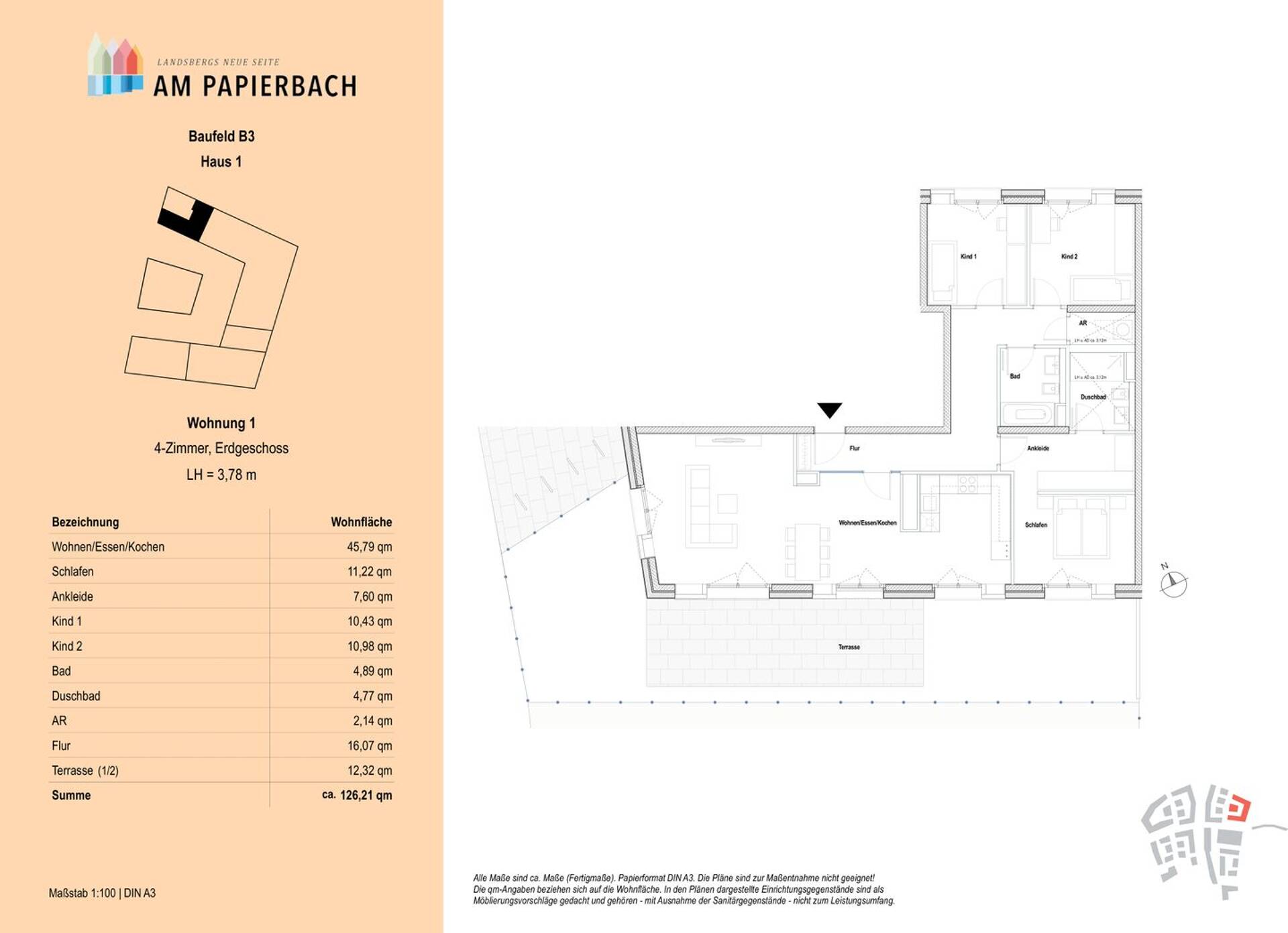 Terrassenwohnung in 86899 Landsberg am Lech mit 126,21 m² kaufen