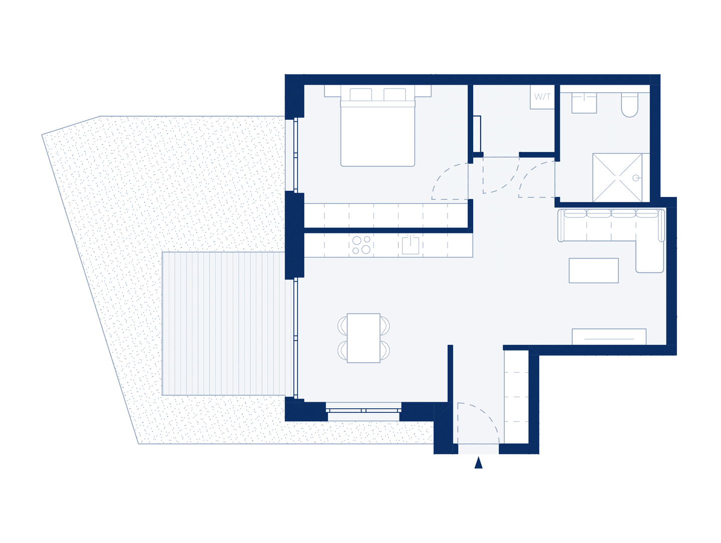 2-Zimmer-Wohnung - Terrasse mit privatem Gartenanteil zur Südseite (D01) – Bonn – Vorschaubild 2