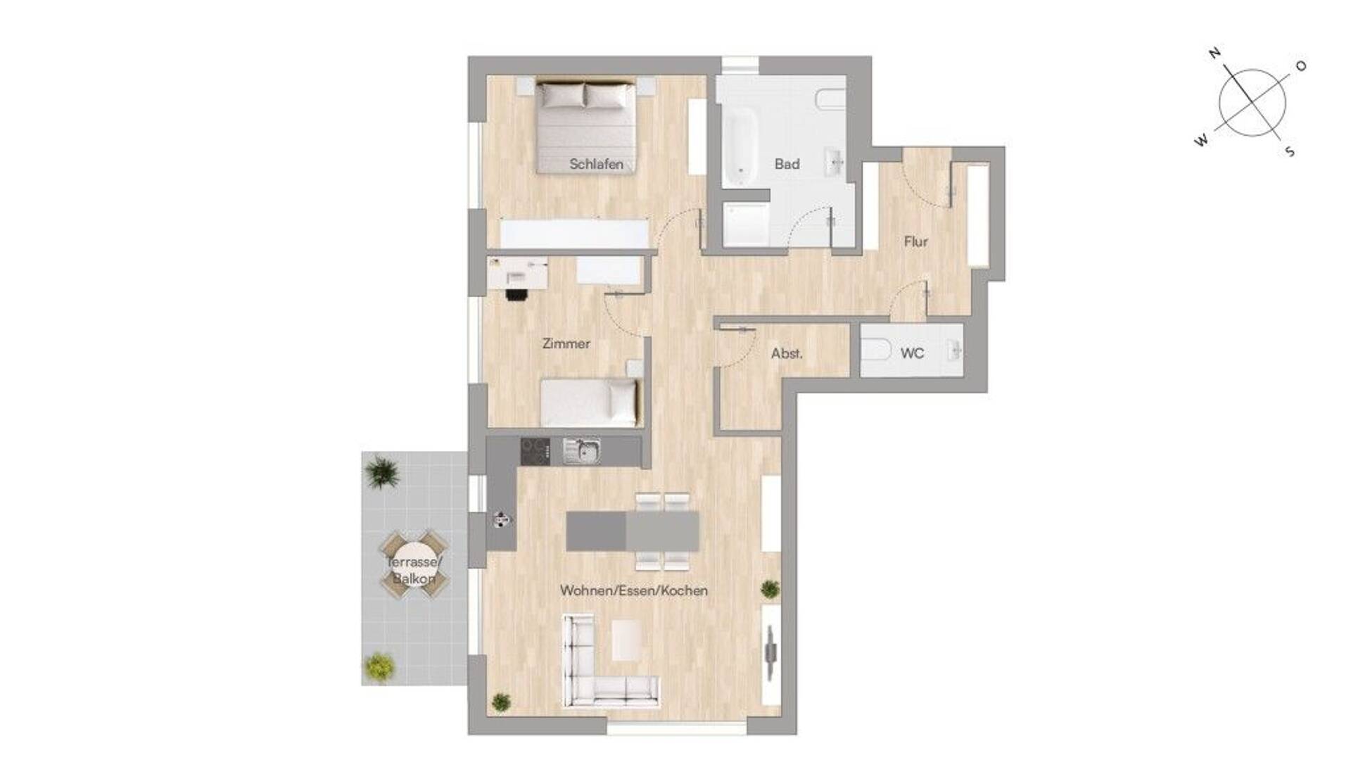 Etagenwohnung in 61352 Bad Homburg mit 96,7 m² kaufen