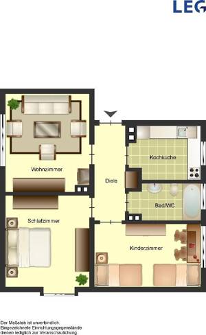 3-Zimmer-Wohnung in Duisburg Großenbaum – 47269 Duisburg – Vorschaubild 2