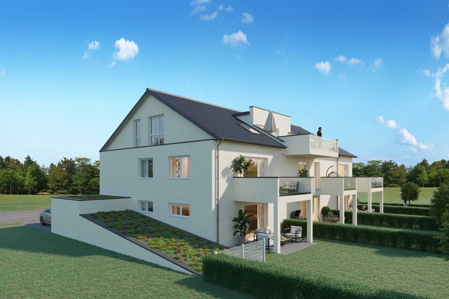 Neubau: Moderne 2-Zimmer-Erdgeschosswohnung mit Terrasse