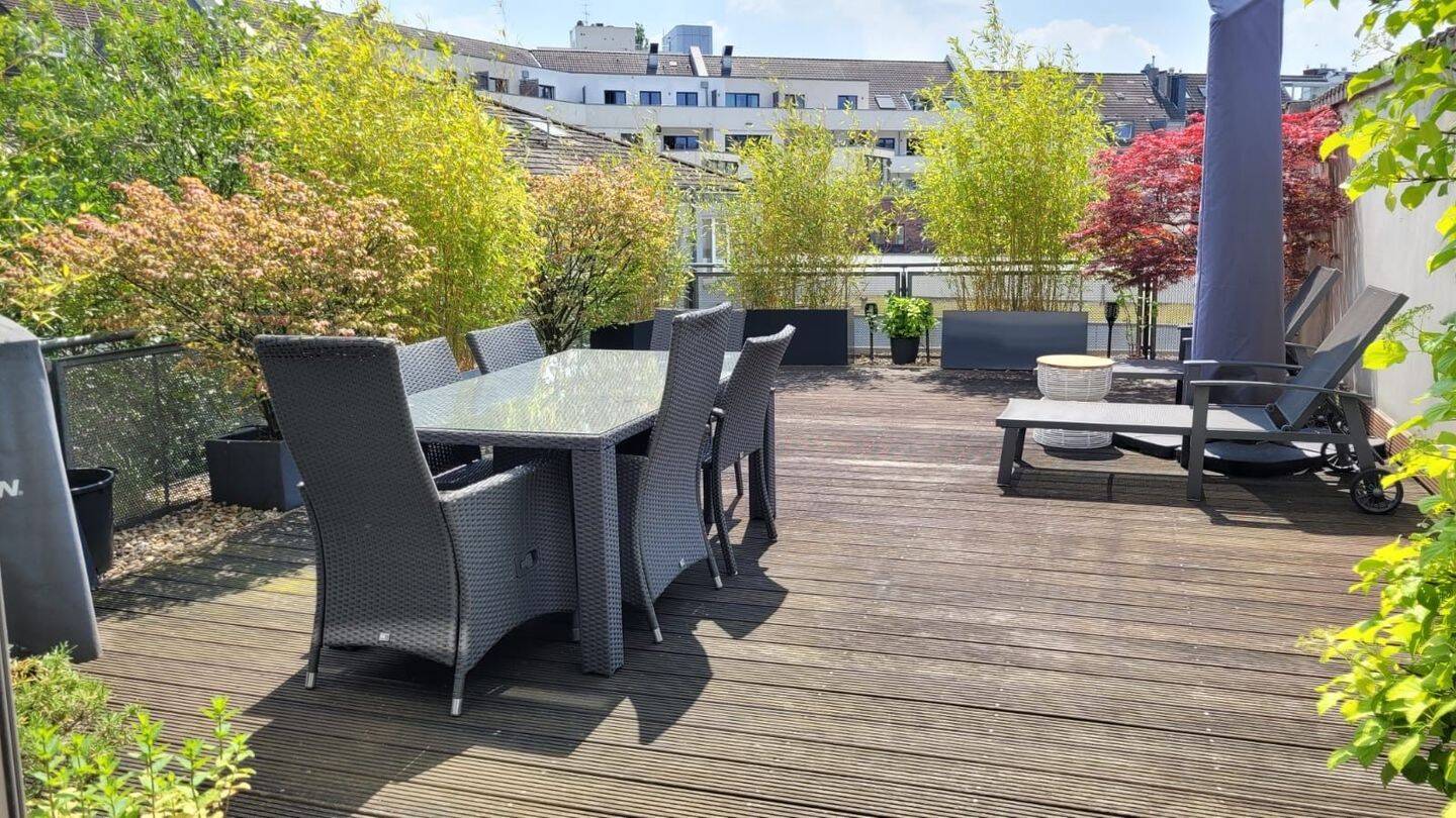 Stilvolle Maisonette mit Dachterrasse – Wohnen über den Dächern von Düsseldorf-Pempelfort