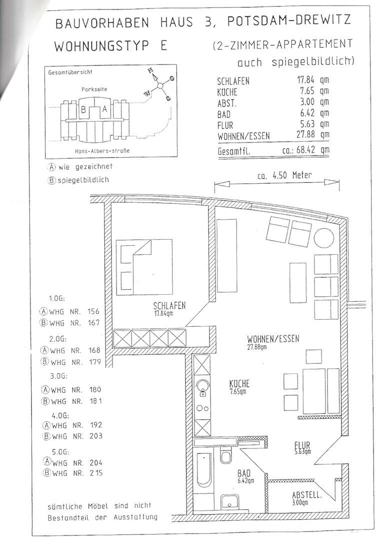 Sehr exklusive, Lichtdurchflutete Zwei-Zimmer-Wohnung.