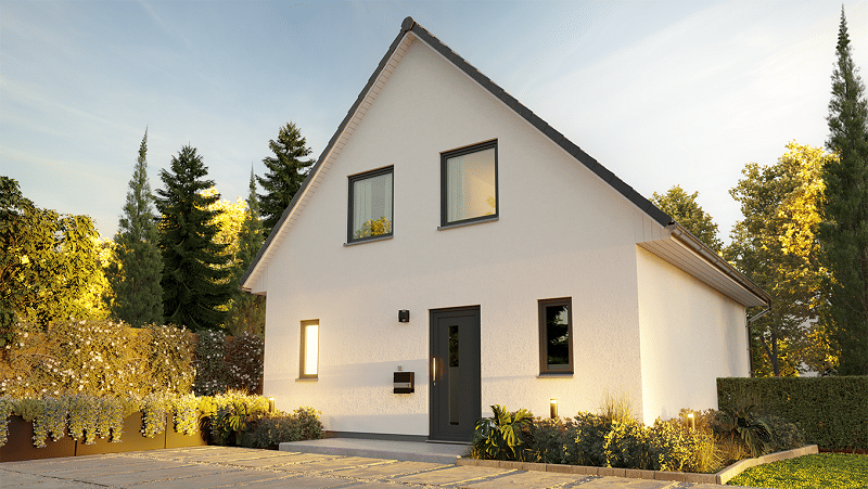 Perfekt für die junge Familie: Bezahlbares, kompaktes Einfamilienhaus mit Photovoltaik auf dem Dach – Heusweiler – Bild 1 von 9