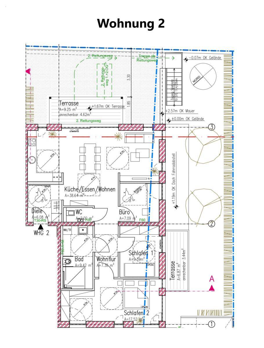 Helle Neubauwohnung mit eigenem Garten im KFW 40 Energiesparhaus Nähe Porta Nigra – Trier – Vorschaubild 6