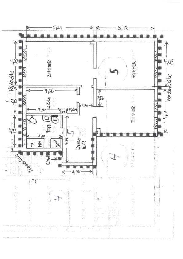 3-Zimmer Wohnung mit hochwertiger Küche (WG-geeignet) – Nürnberg – Bild 1 von 9