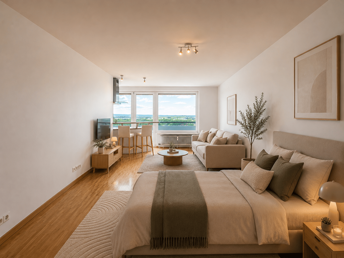 18. Stock - Westausrichtung - Alpenblick - Eine Wohnung mit Seltenheitswert – München – Bild 1 von 4