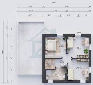 Mehrgenerationenvilla 130+41 m² inklusive 1.125 m² Grundstück in Ortsrandlage von Lützeroda bei Jena – 7751 Jena – Vorschaubild 3
