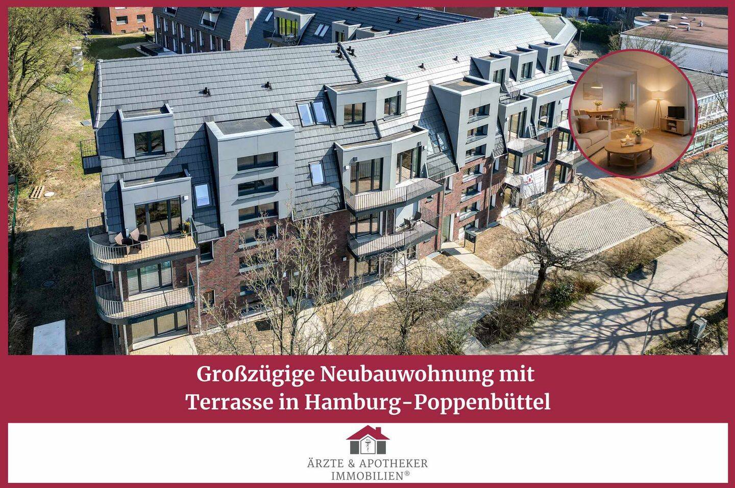 Großzügige Neubauwohnung mit Terrasse in Hamburg-Poppenbüttel