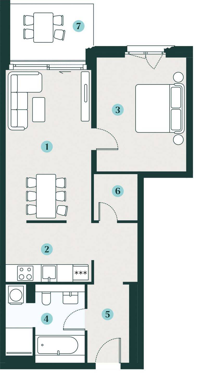 Praktische 2-Zimmer-Wohnung als ideales City-Apartment – Dresden – Vorschaubild 2